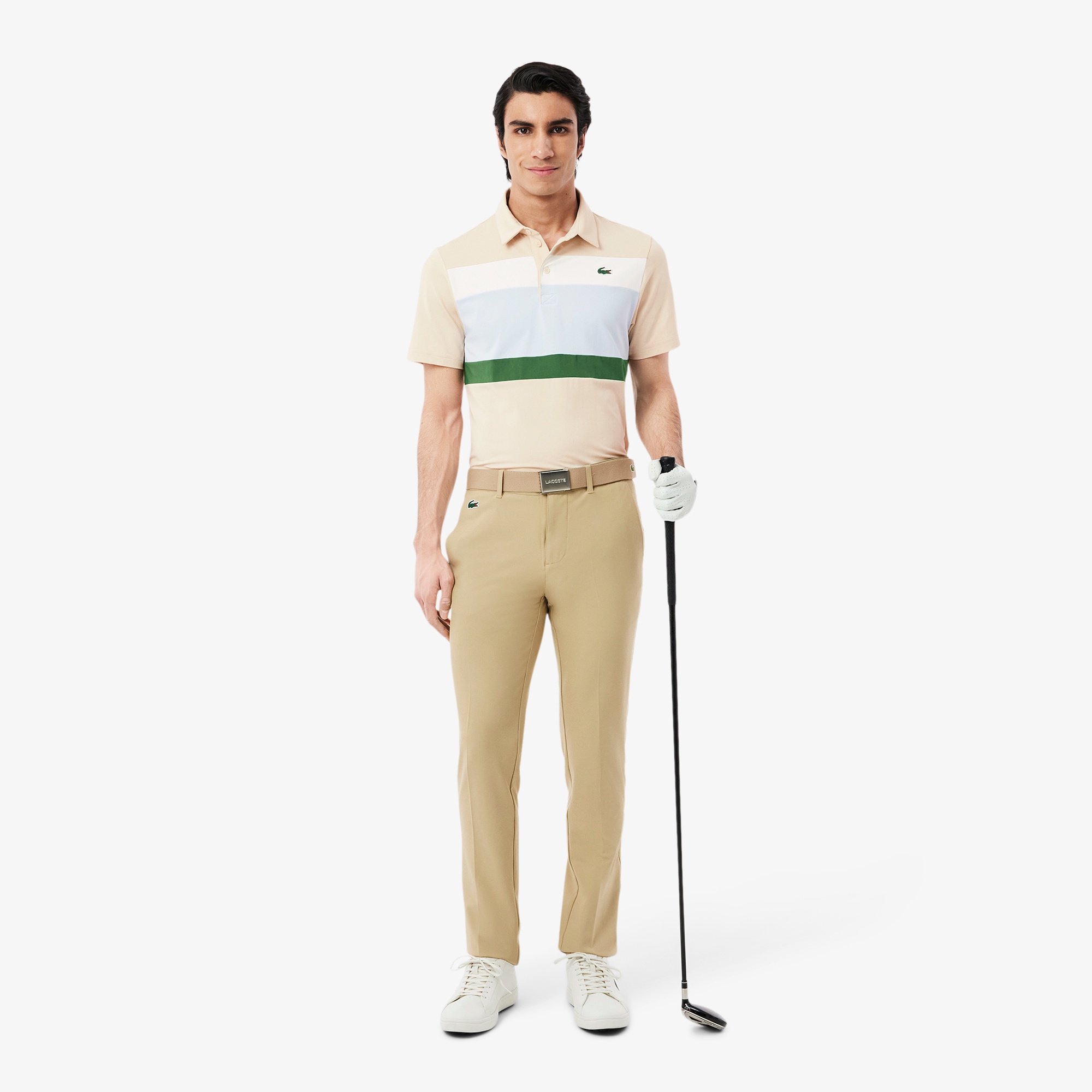 パネルボーダーウルトラドライゴルフポロシャツ