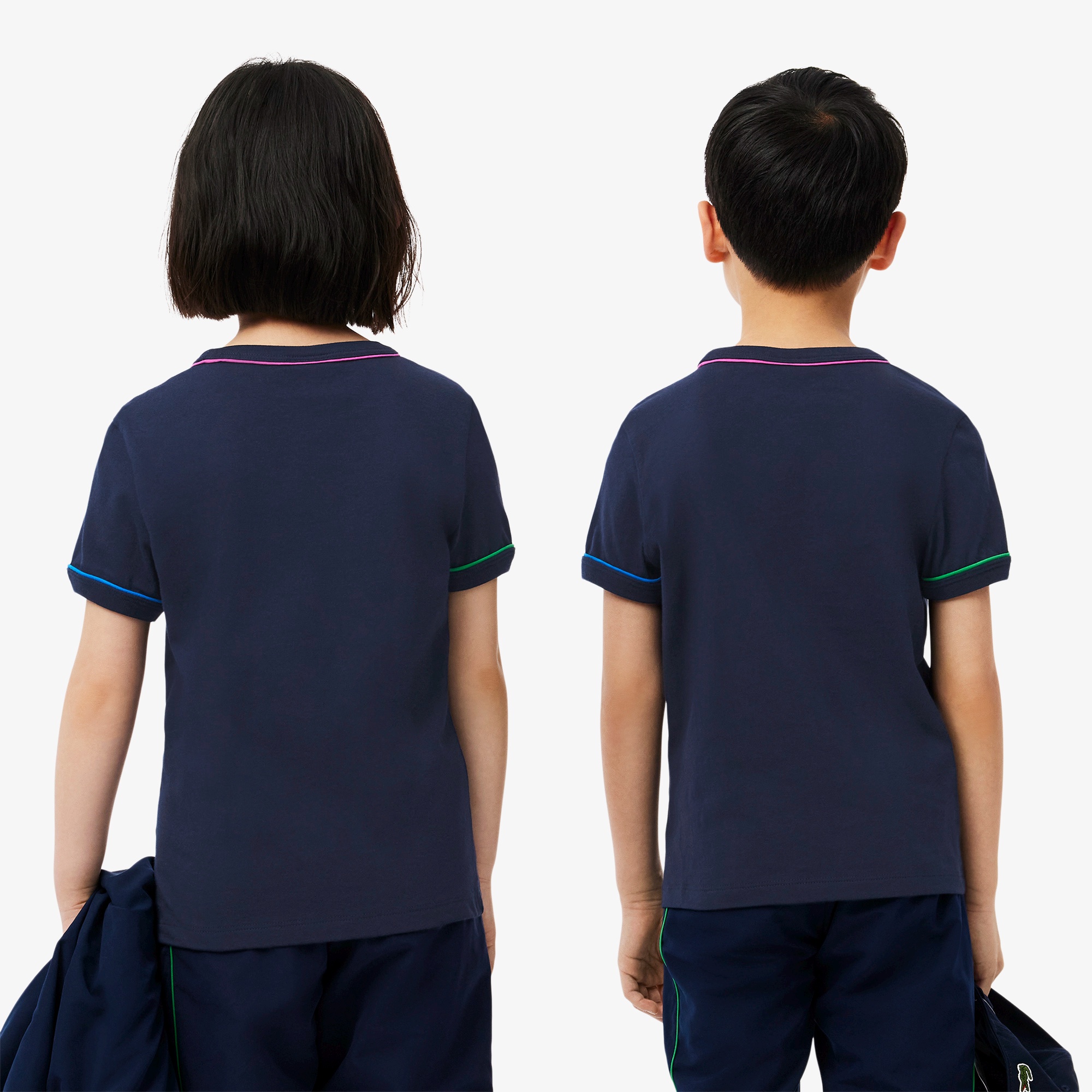 クレイジーカラーパイピングキッズTシャツ