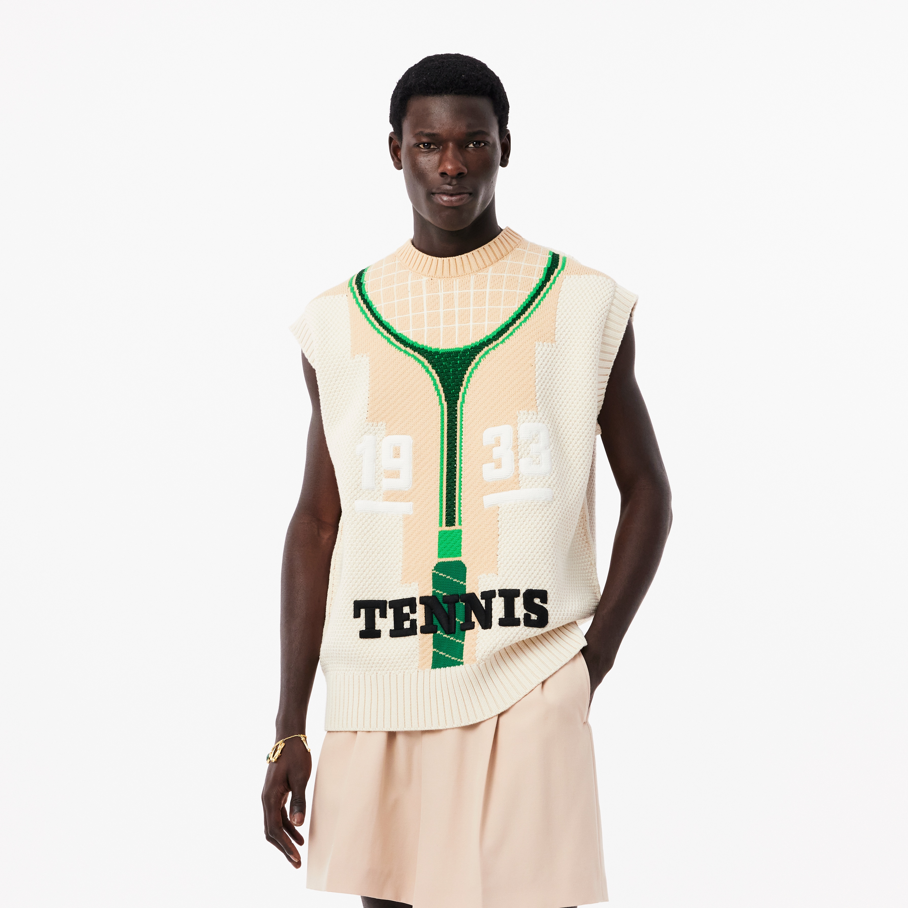 『25SS Fashion Show』 ラケットグラフィックジャカードベスト
