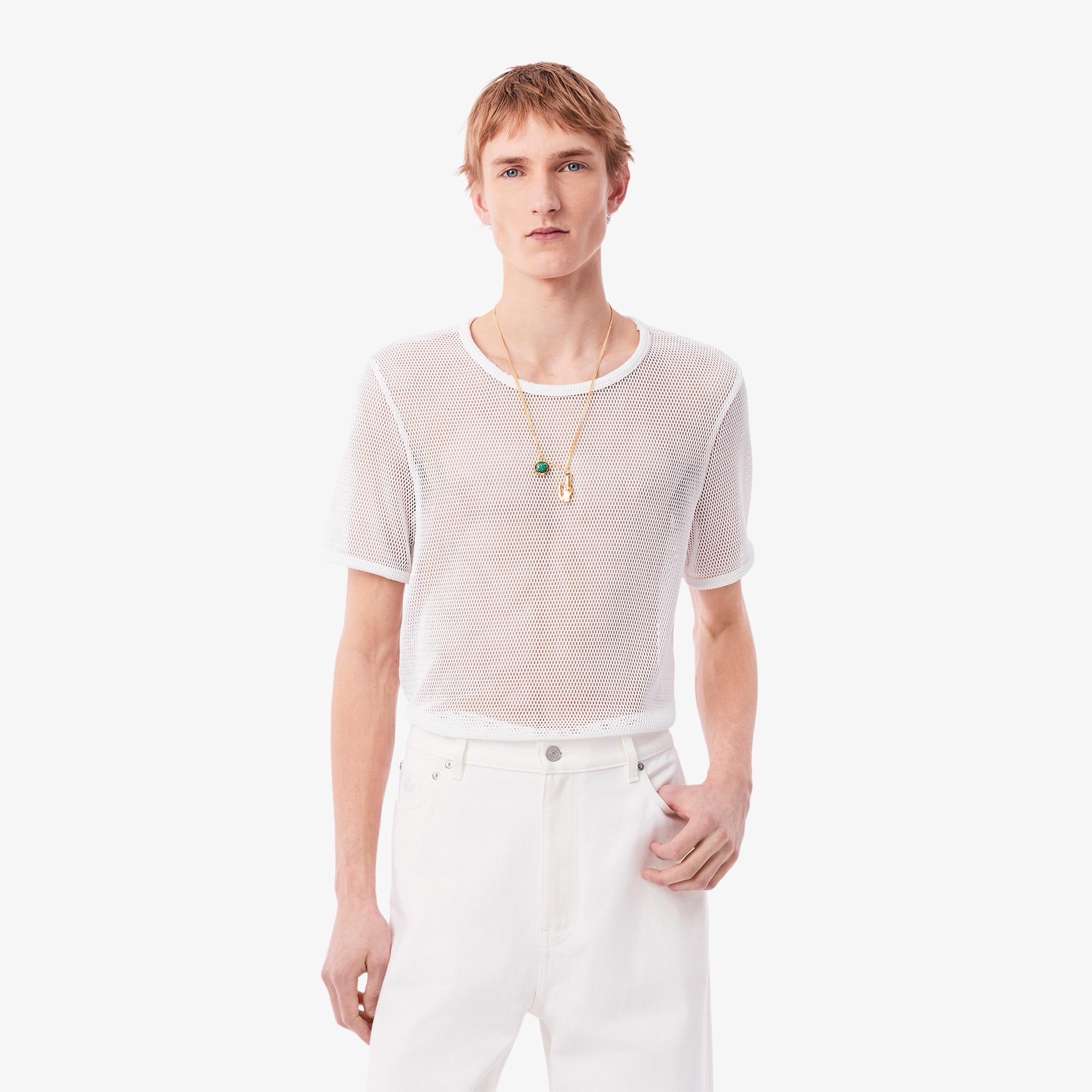 『25SS Fashion Show』 シースルーメッシュニットTシャツ