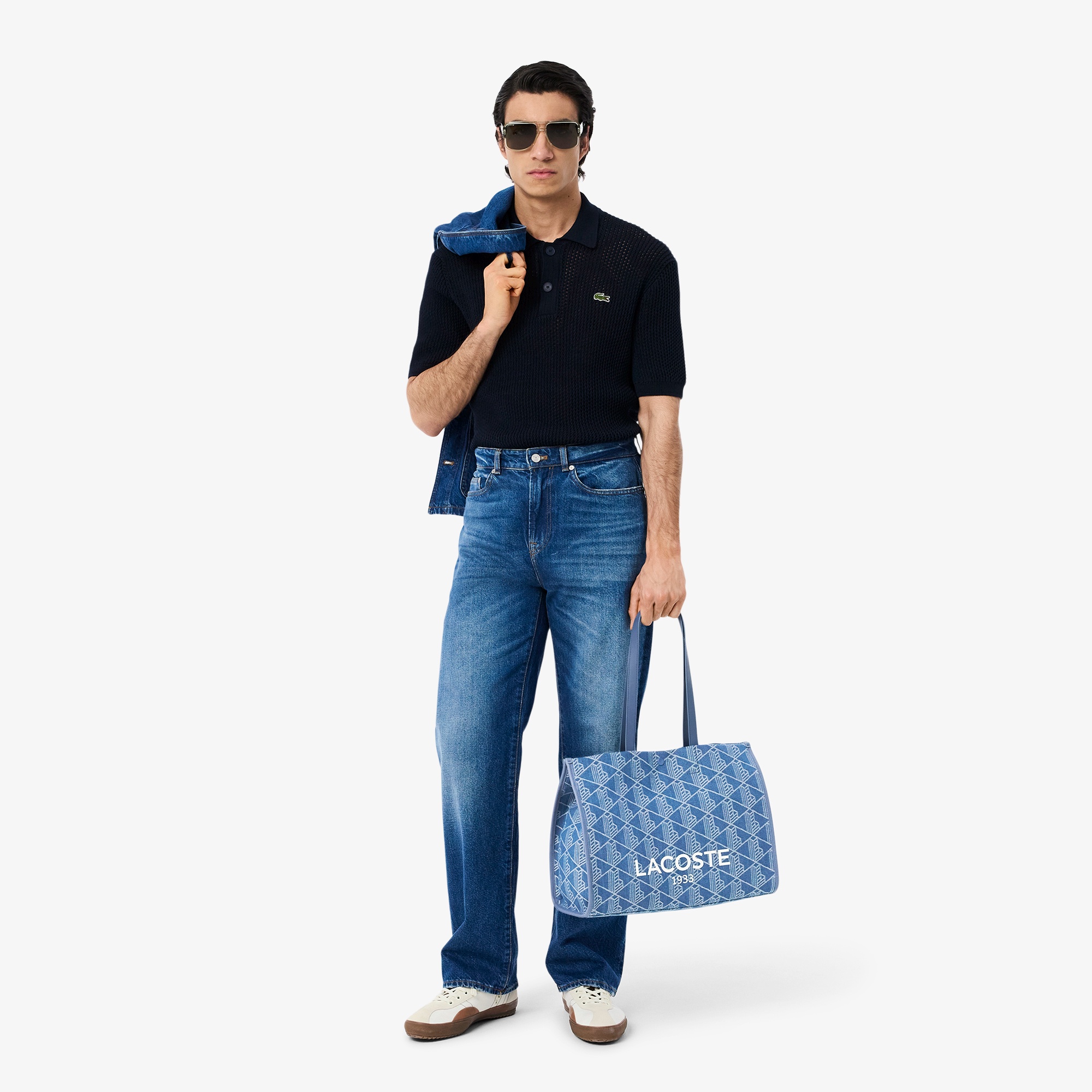 ヘリテージジャカード モノグラムデニムトートバッグ