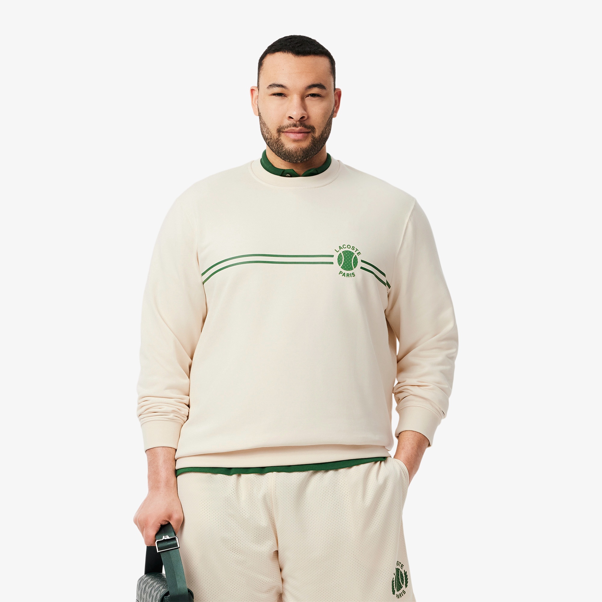 ヘリテージテニスデザインクルーネックスウェット