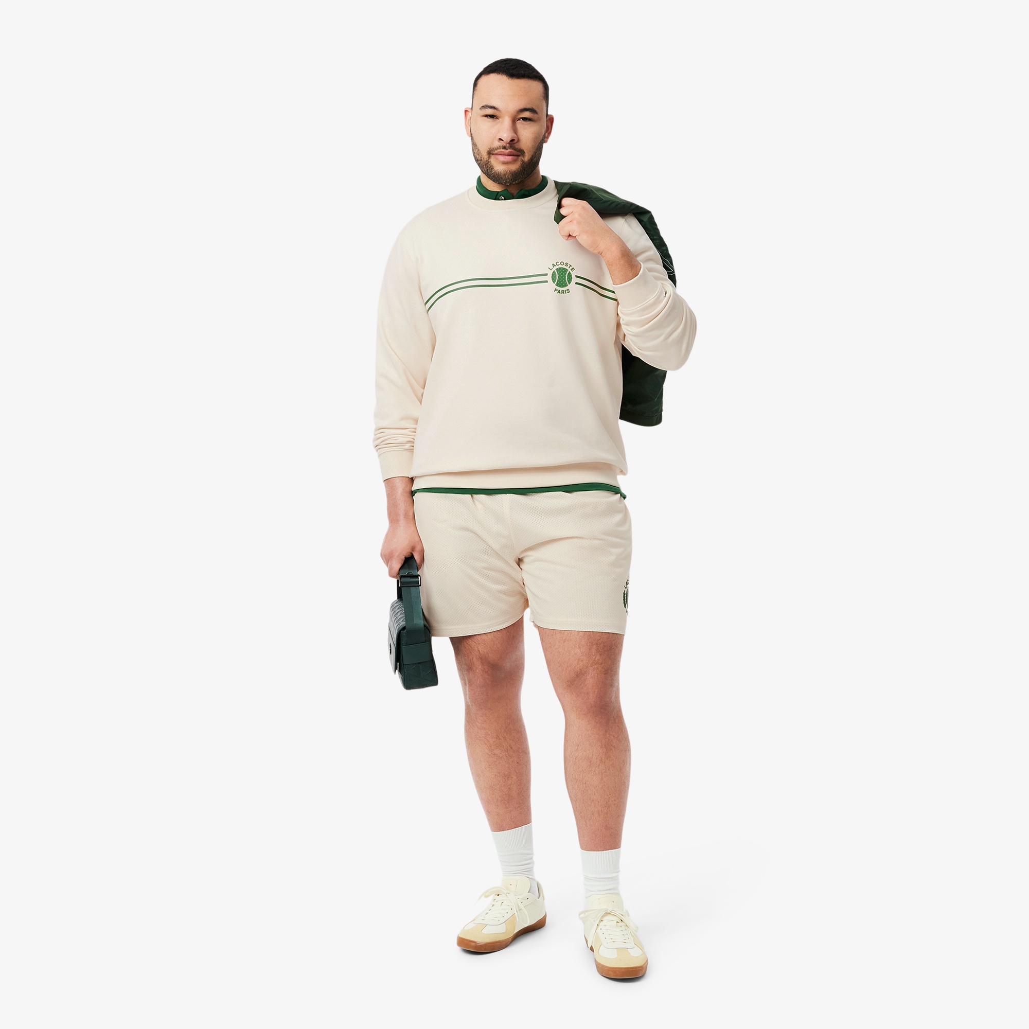 ヘリテージテニスデザインクルーネックスウェット