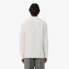 LACOSTE ボタンダウン 銀ワニ フォーマル ビジネス 上品 高級ライン ☆ヘアラインストライプ長袖ニットシャツ（ボタンダウン）<div