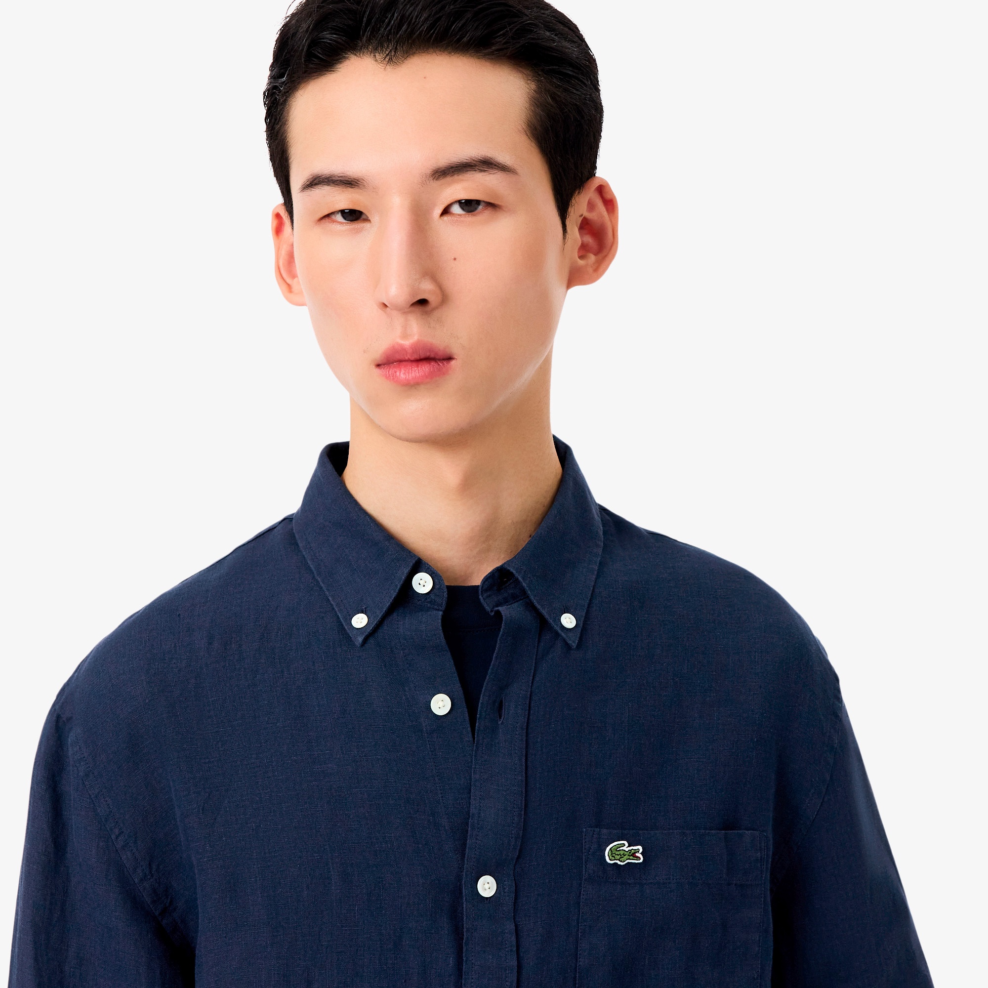 リネンボタンダウンシャツ