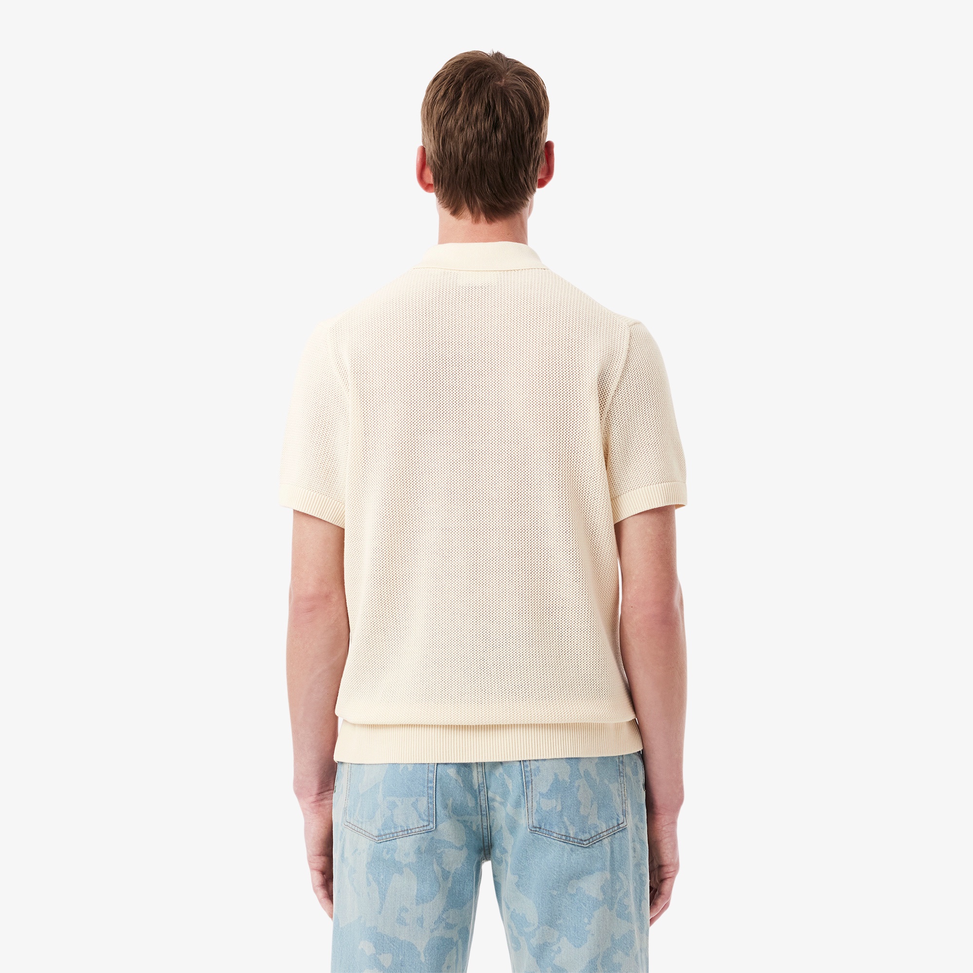 ローゲージニットポロシャツ