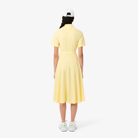 鹿の子地シャツドレス