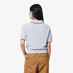 美品 LACOSTE マリンボーダーニットセーター ベージュ L 38 2022 ラコステ LACOSTE マリンボーダーニットセーター （ベージュ