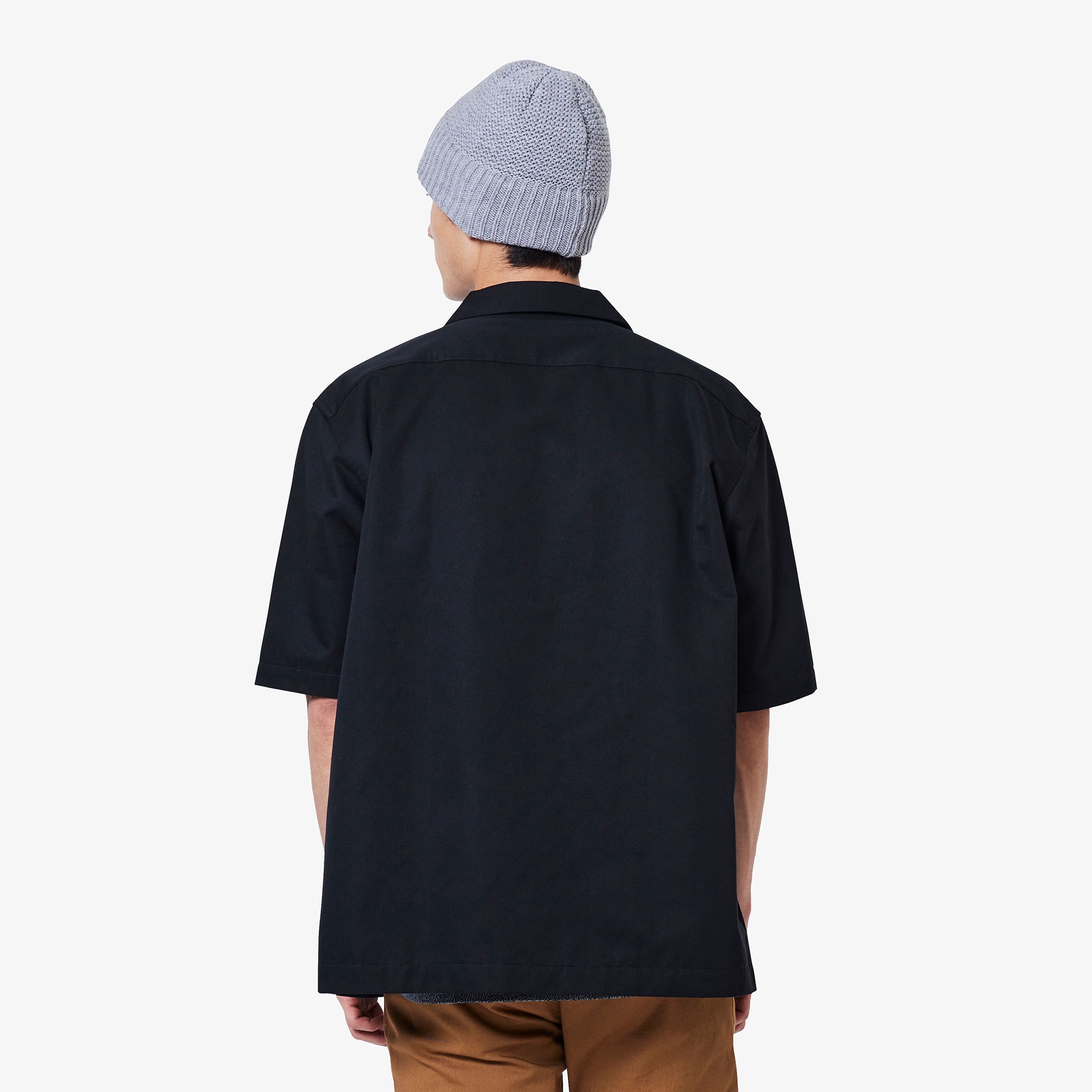 シルクブレンドオープンカラーシャツ