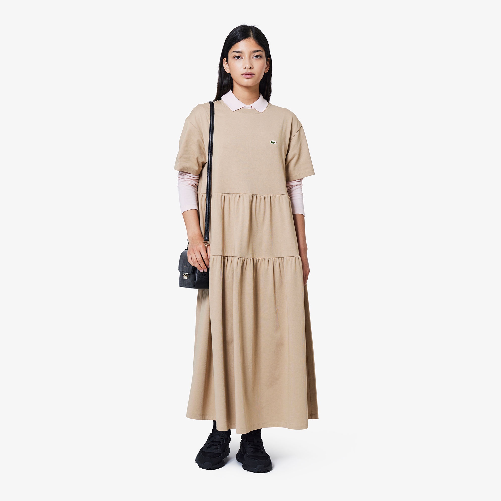 ティアードTシャツドレス