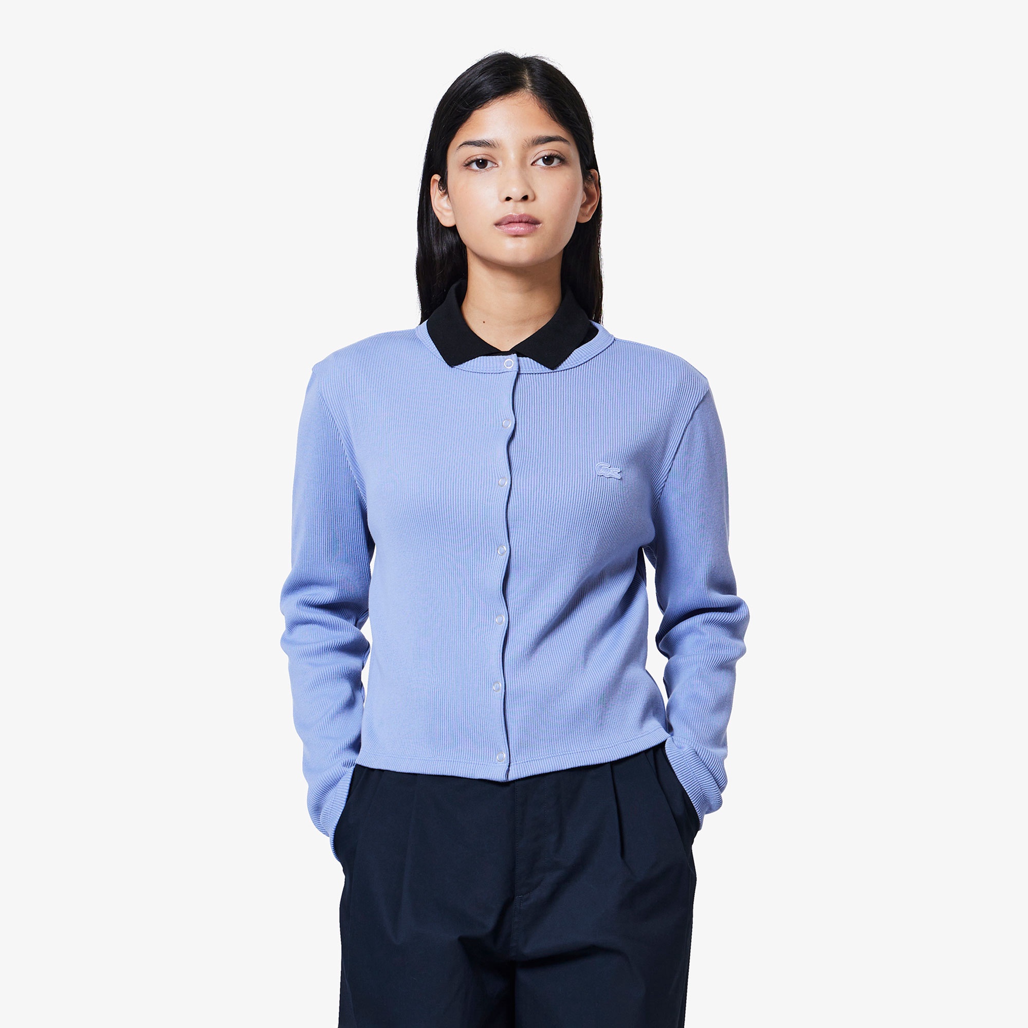 完売商品　新品未使用　LACOSTE　レディース　パーカー LACOSTE パーカー 裏パイル地 バックプリントスウェットパーカー
