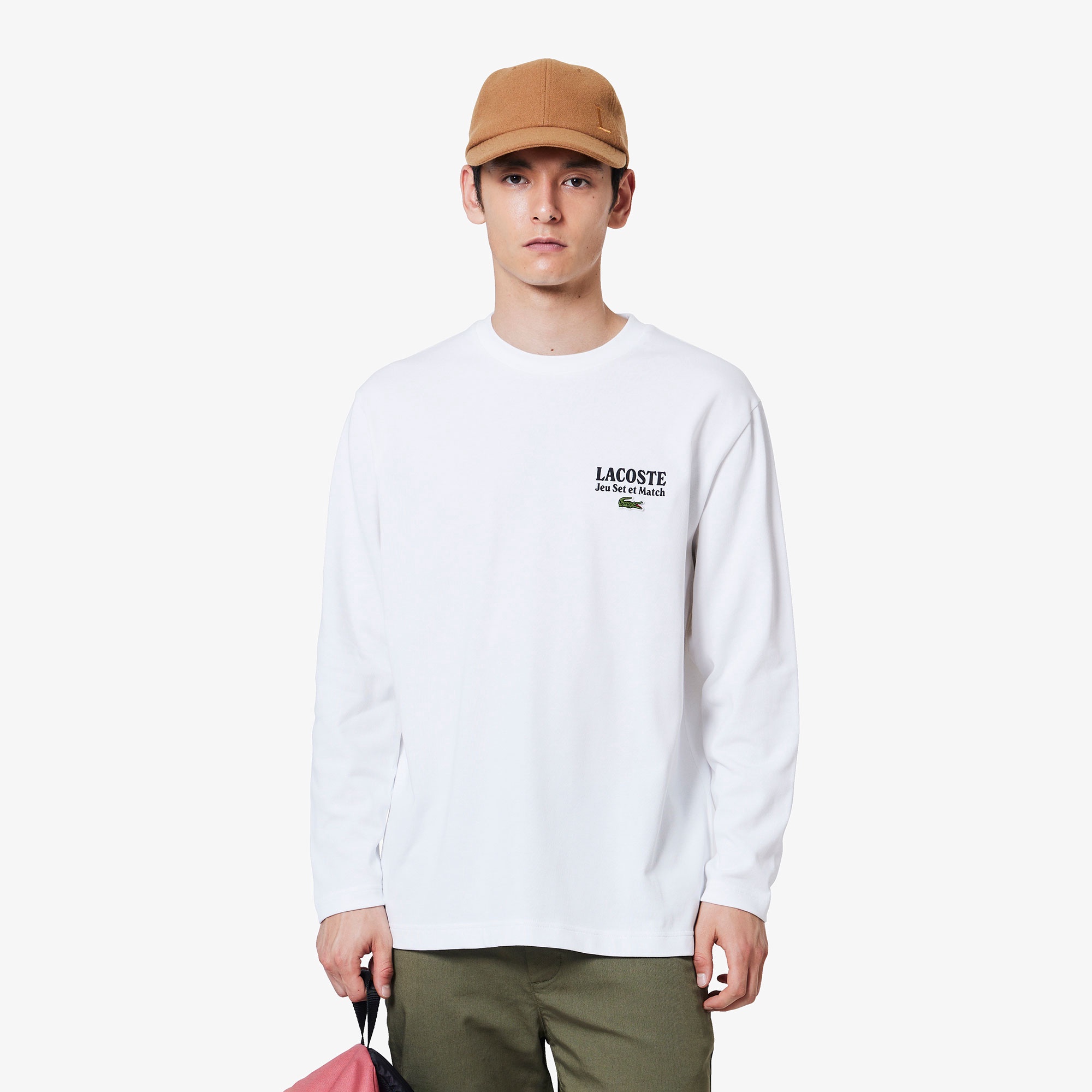 LACOSTE 鹿の子地 ロングスリーブ 白&黒の2点セット LACOSTE 鹿の子地 ロングスリーブ 白&黒の2点セット