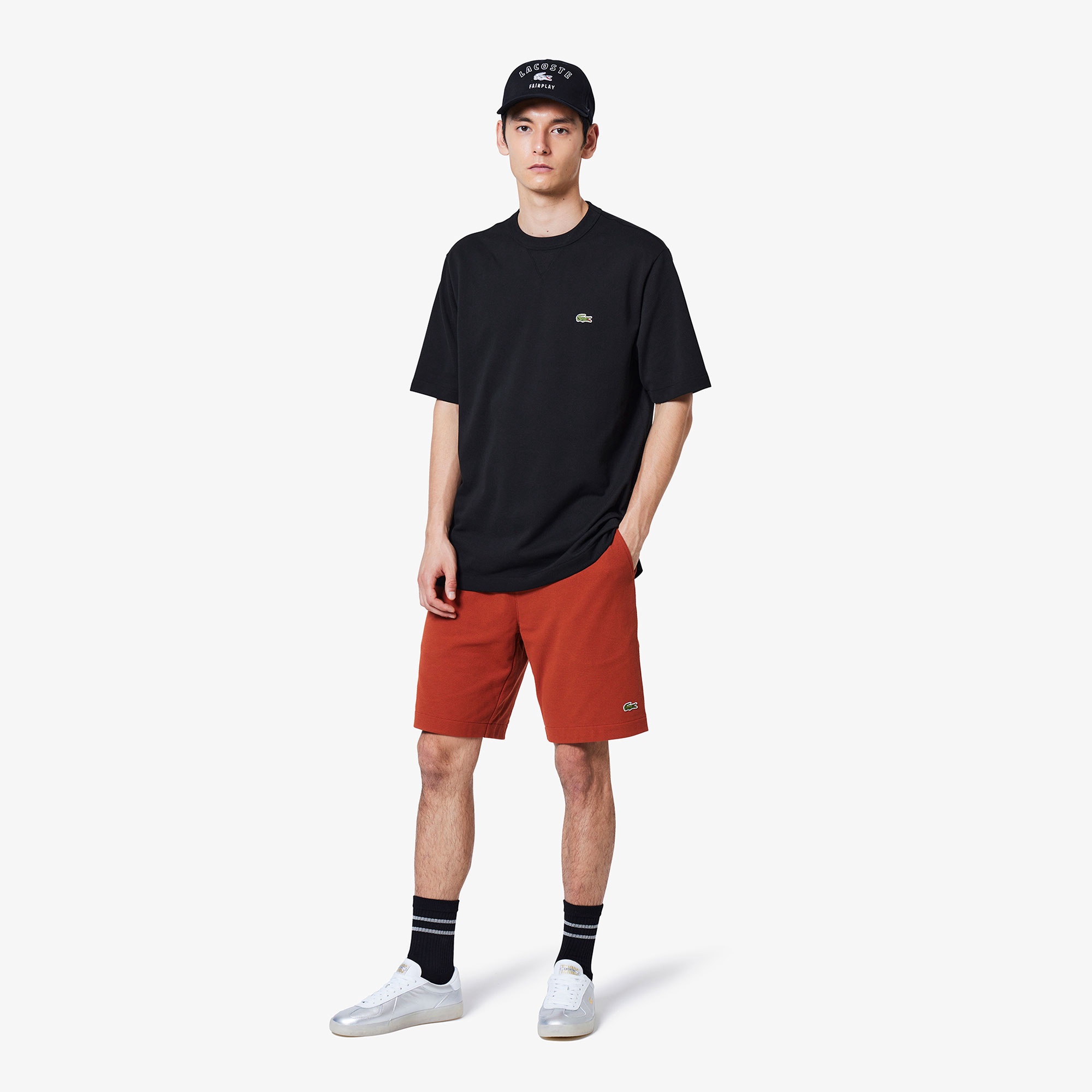 L.12.12アレンジ ガゼット付き鹿の子地Tシャツ