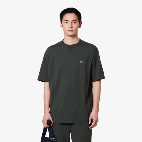 L.12.12アレンジ ガゼット付き鹿の子地Tシャツ