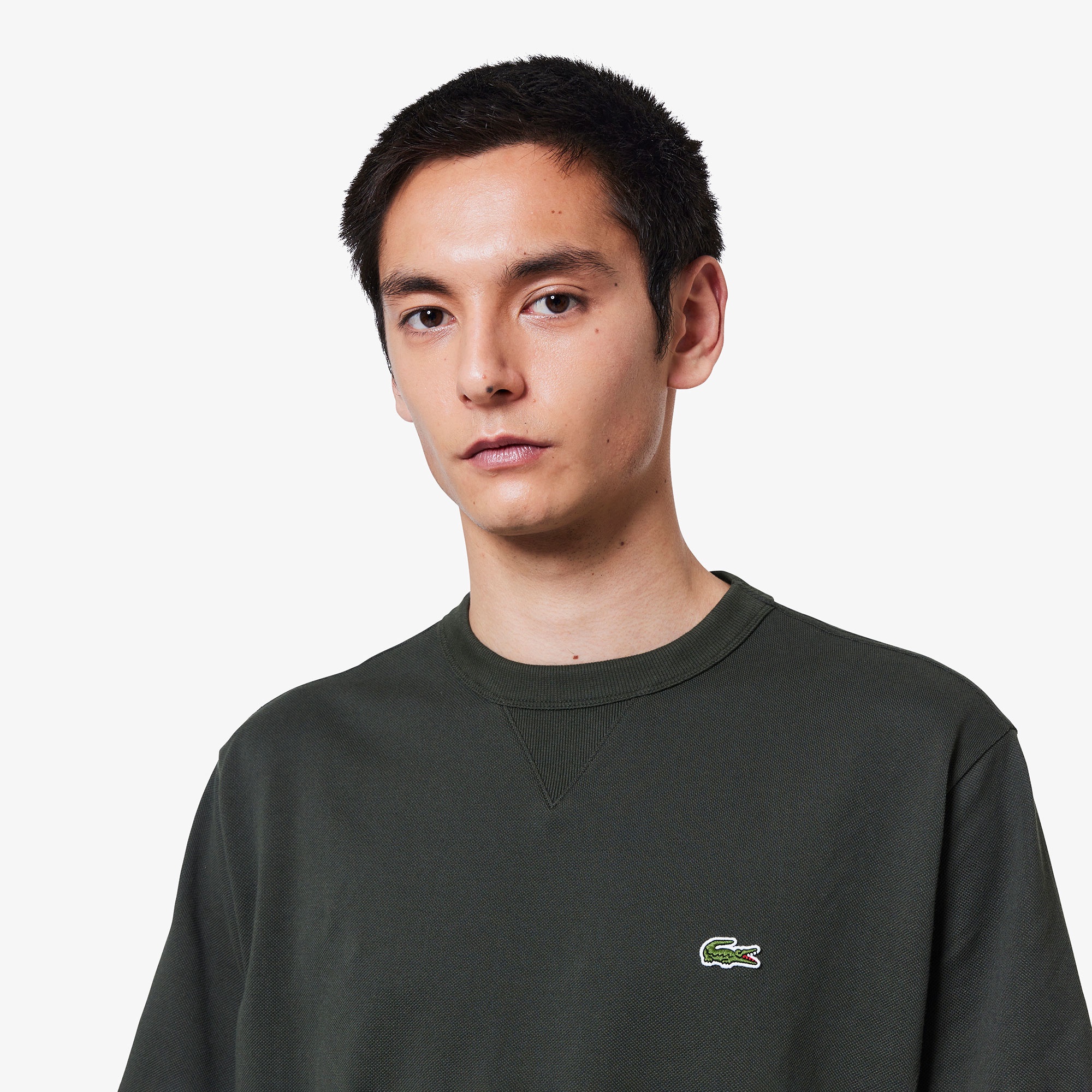 L.12.12アレンジ ガゼット付き鹿の子地Tシャツ
