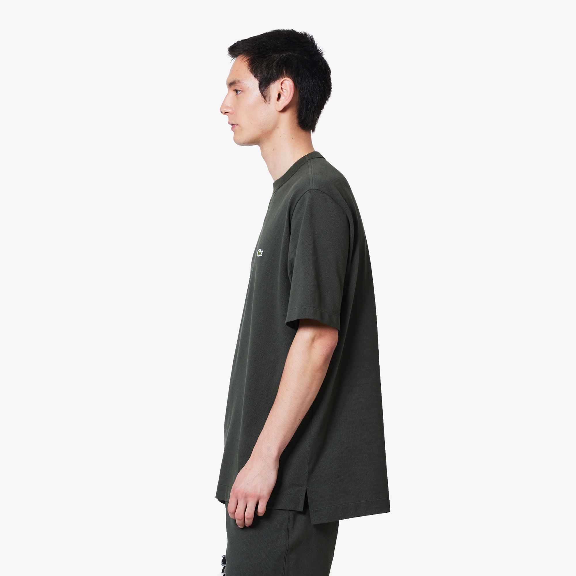 L.12.12アレンジ ガゼット付き鹿の子地Tシャツ