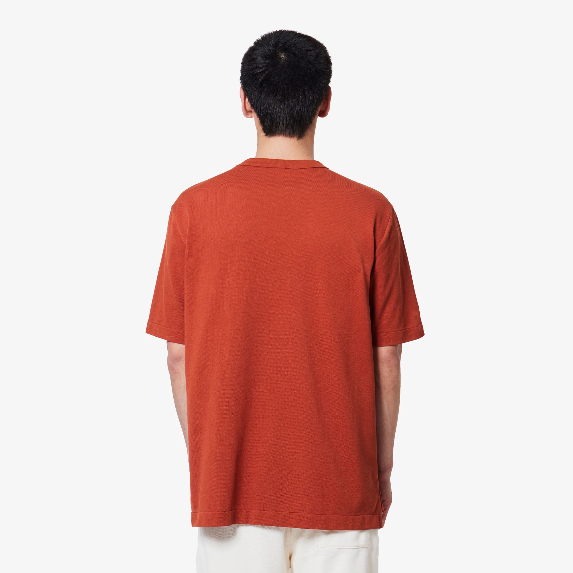 L.12.12アレンジ ガゼット付き鹿の子地Tシャツ