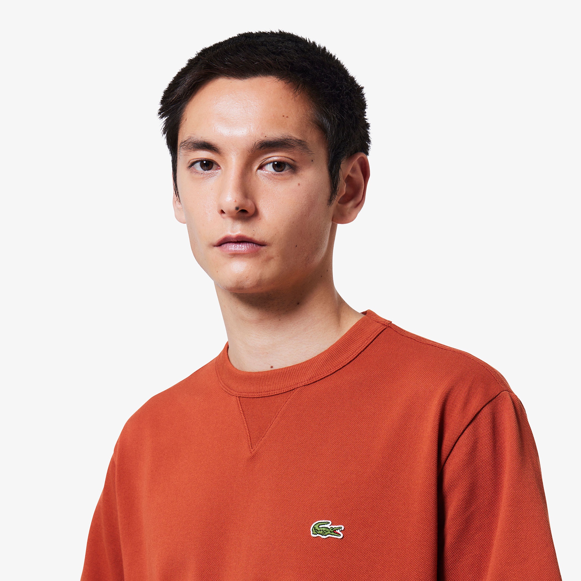 L.12.12アレンジ ガゼット付き鹿の子地Tシャツ