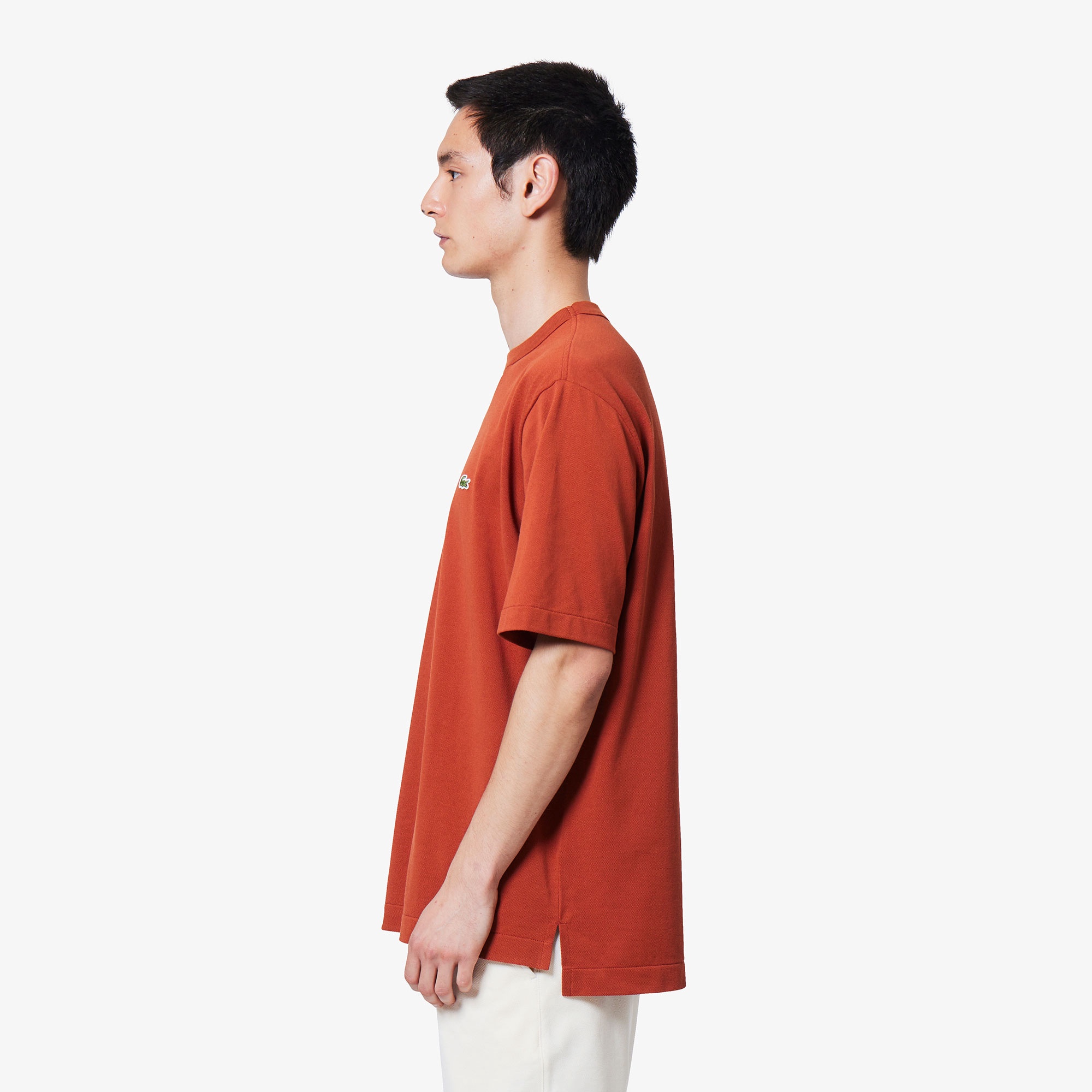 L.12.12アレンジ ガゼット付き鹿の子地Tシャツ