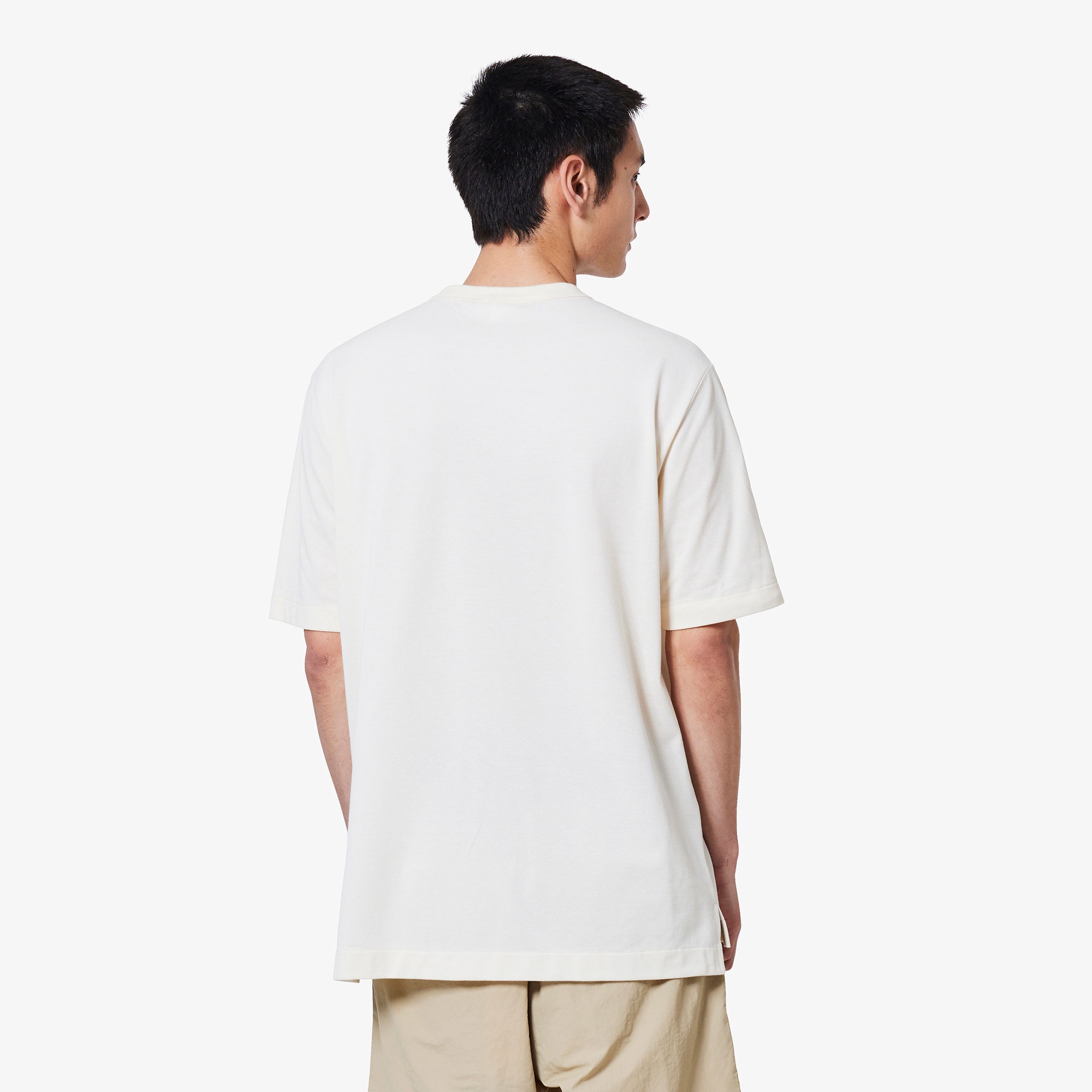 L.12.12アレンジ ガゼット付き鹿の子地Tシャツ
