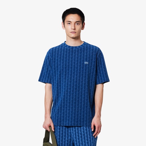 インディゴ鹿の子地Tシャツ