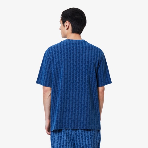インディゴ鹿の子地Tシャツ