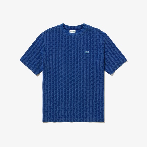 インディゴ鹿の子地Tシャツ