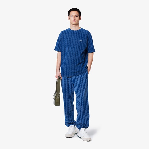 インディゴ鹿の子地Tシャツ