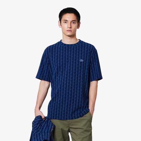 インディゴ鹿の子地Tシャツ