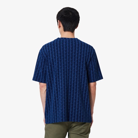 インディゴ鹿の子地Tシャツ