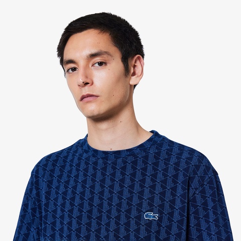 インディゴ鹿の子地Tシャツ
