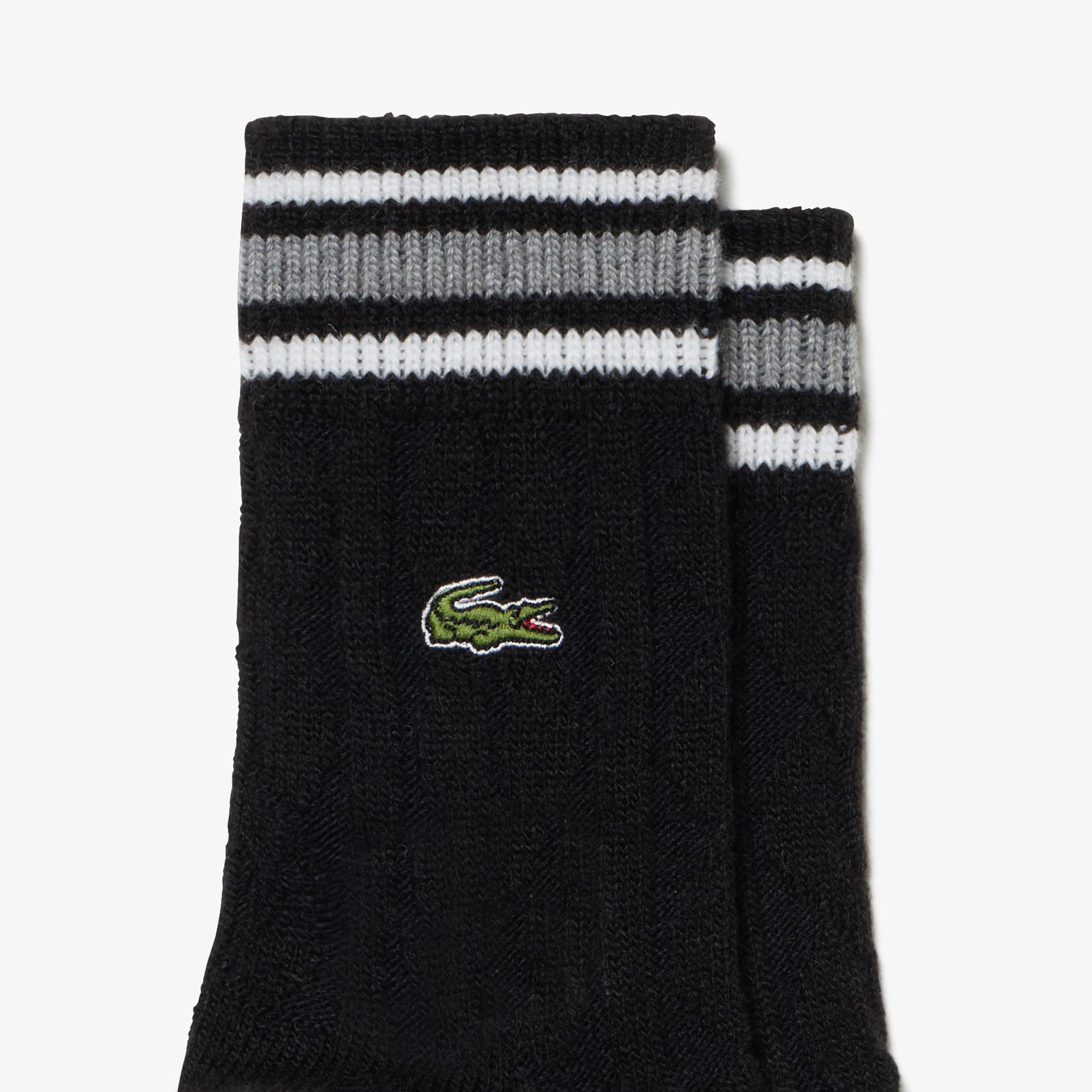 ウィメンズケーブルニットボーダーソックス