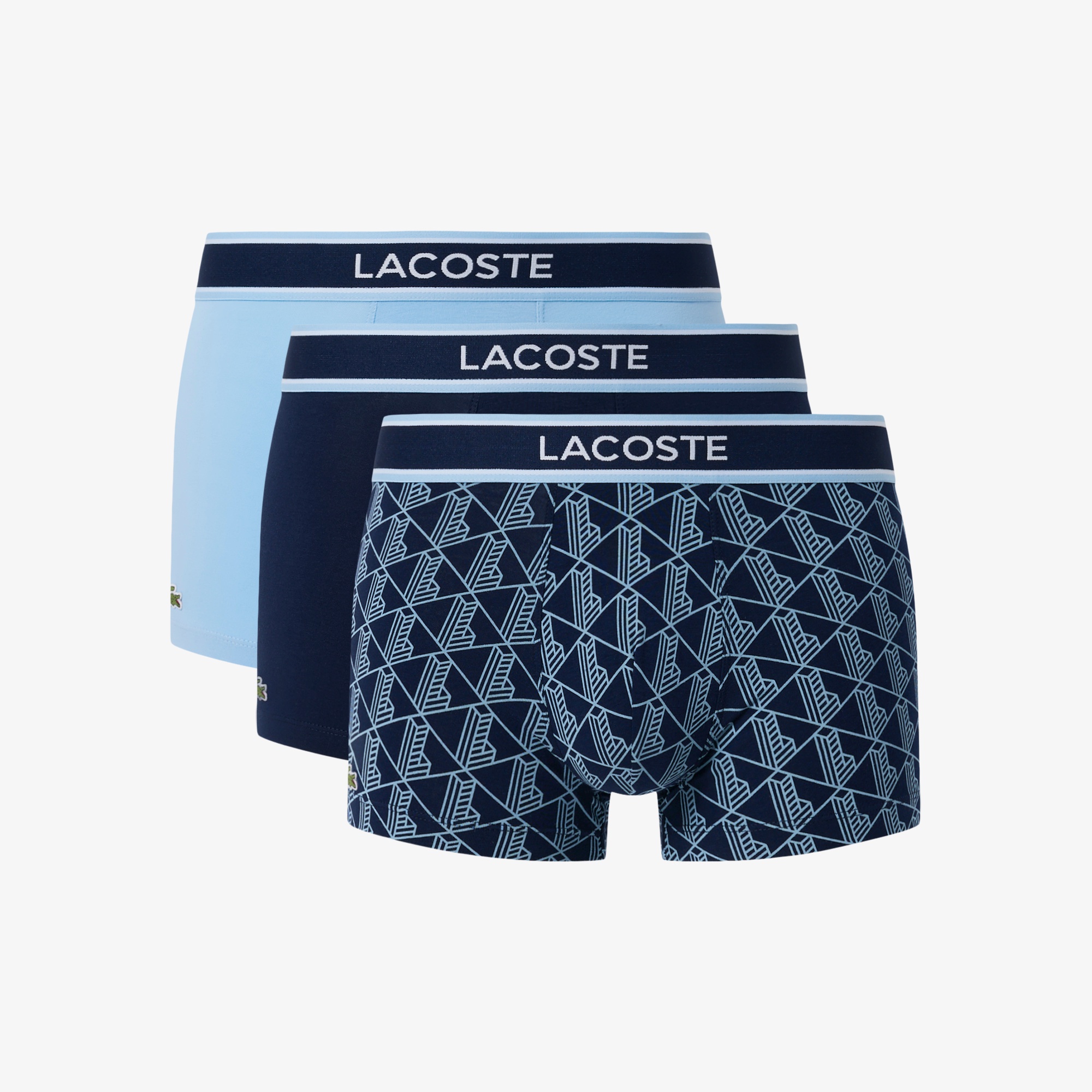 モノグラム＆プレーン／3パックストレッチコットントランクショーツセット