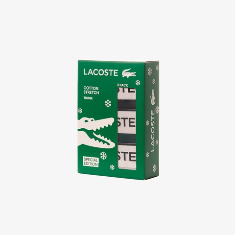 ブランドネームロゴジャカード3パックストレッチコットントランクショーツセット
