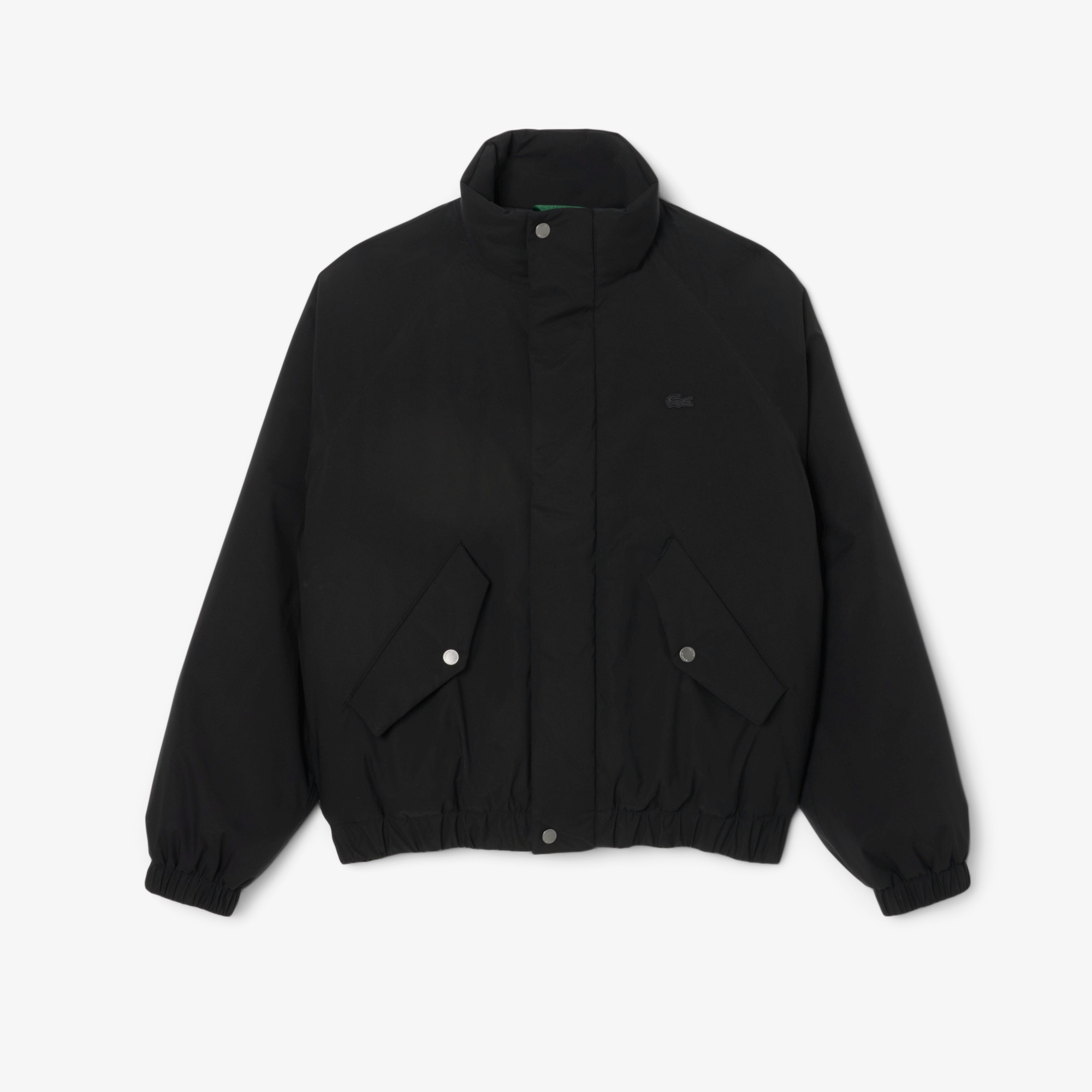 極美品！■LACOSTE■ラコステ■レザー　スタジャン　ブラック×ブラック　48 ラコステ LACOSTE シャンタコ クラシック スモールショルダー