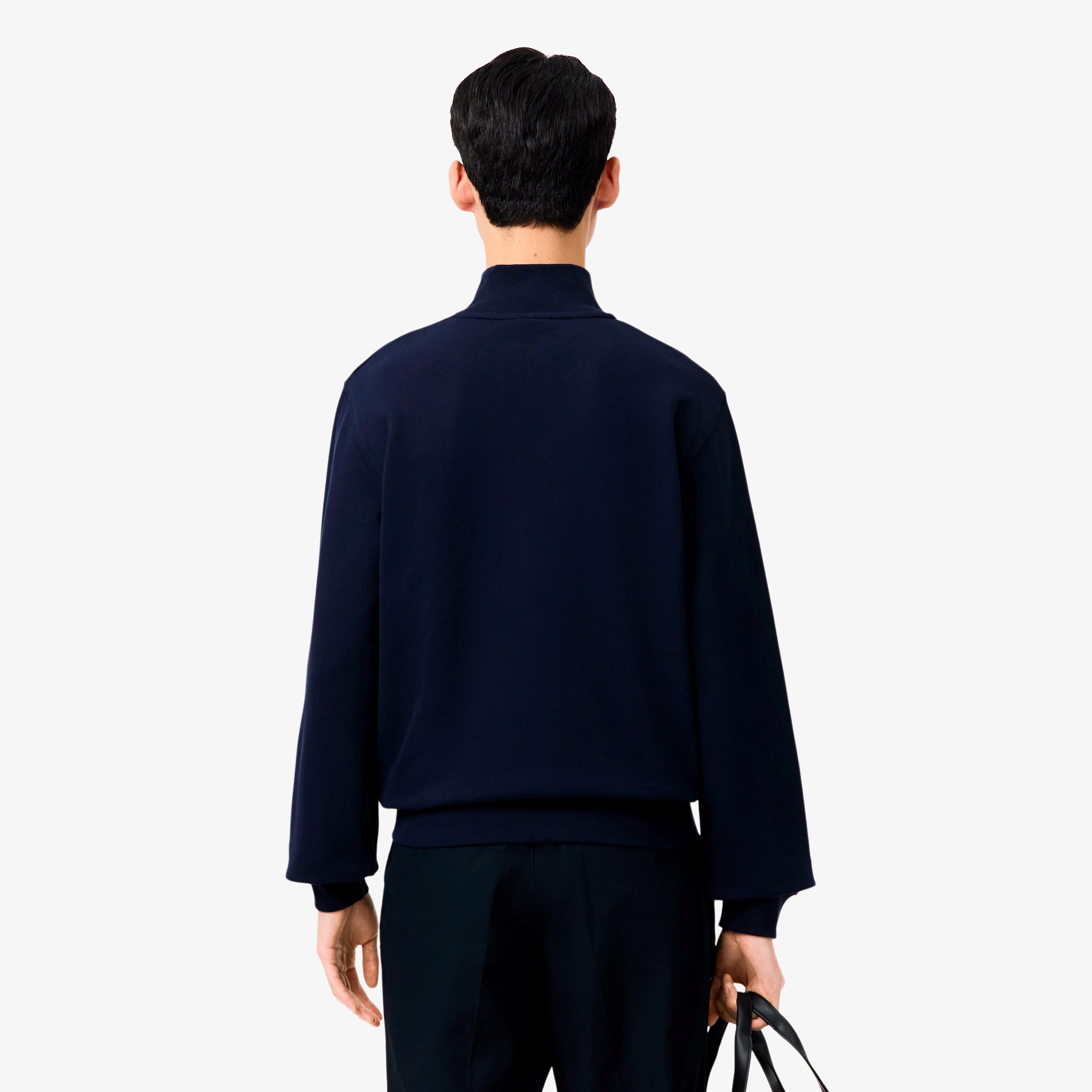 ハイネックハーフジップスウェット