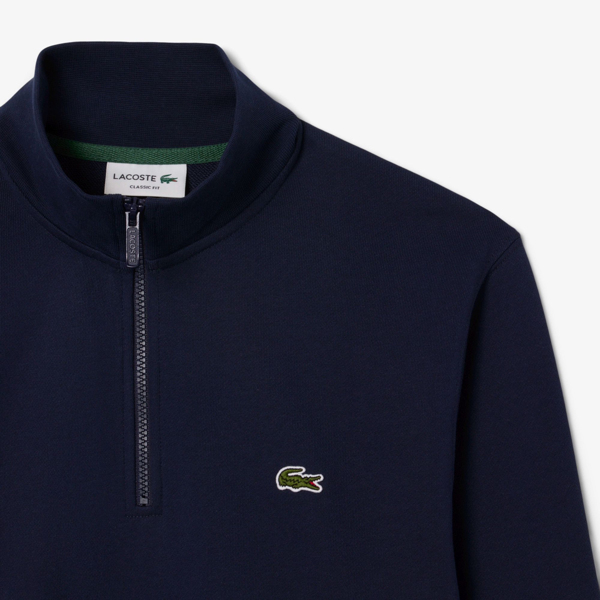 ハイネックハーフジップスウェット