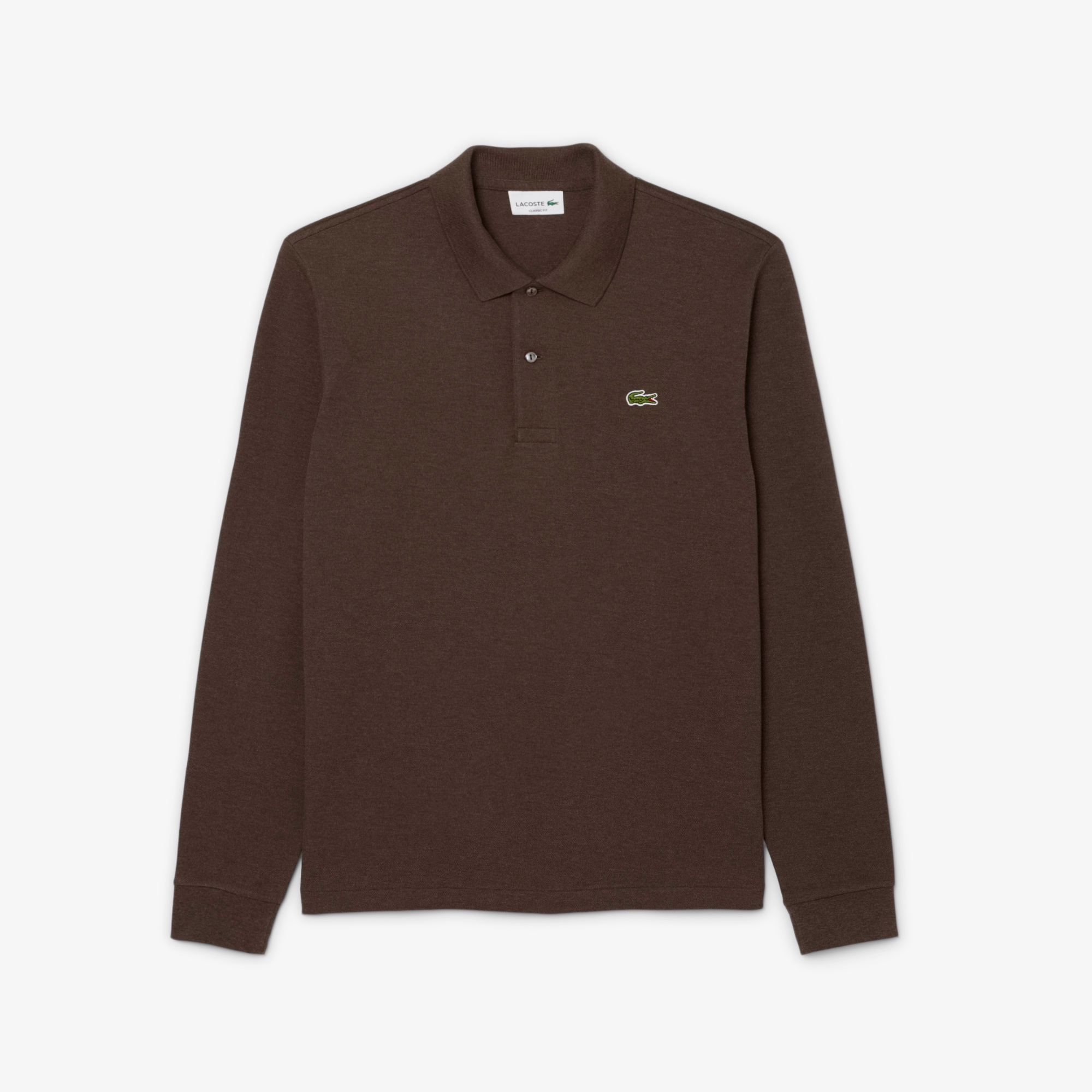 長袖 リブ カラ-ポロシャツ L1313 （杢・長袖)