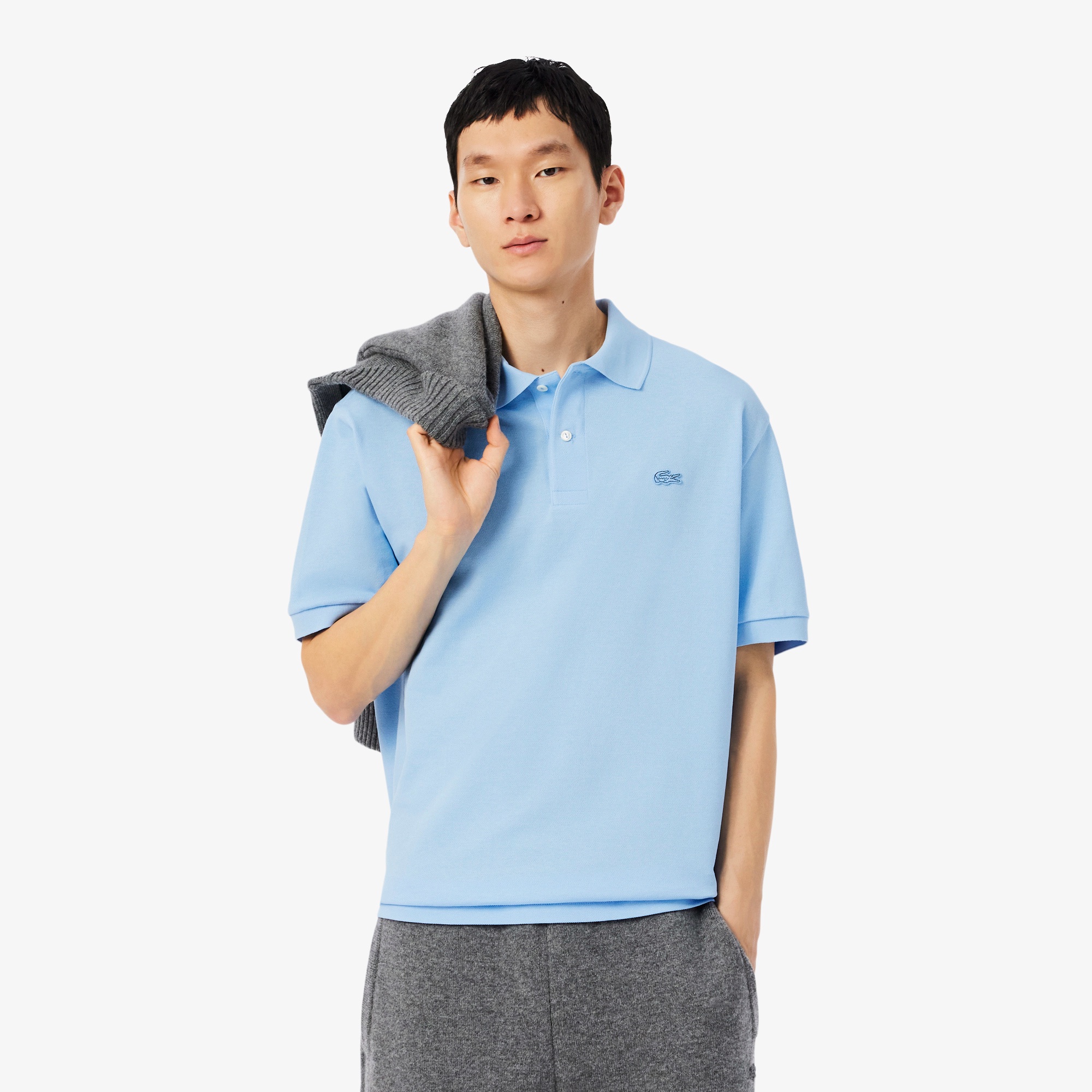 LACOSTE ポロシャツ US M ネイビー ホワイト ラコステ L.12.12 ポロシャツ (無地・半袖) L1212AL - ラコステ