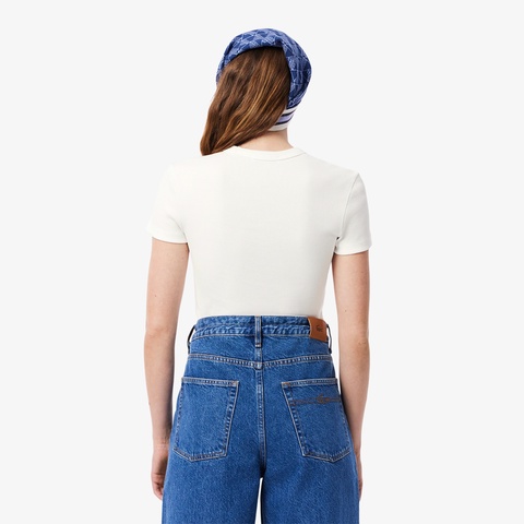 タイトフィットリブニットTシャツ