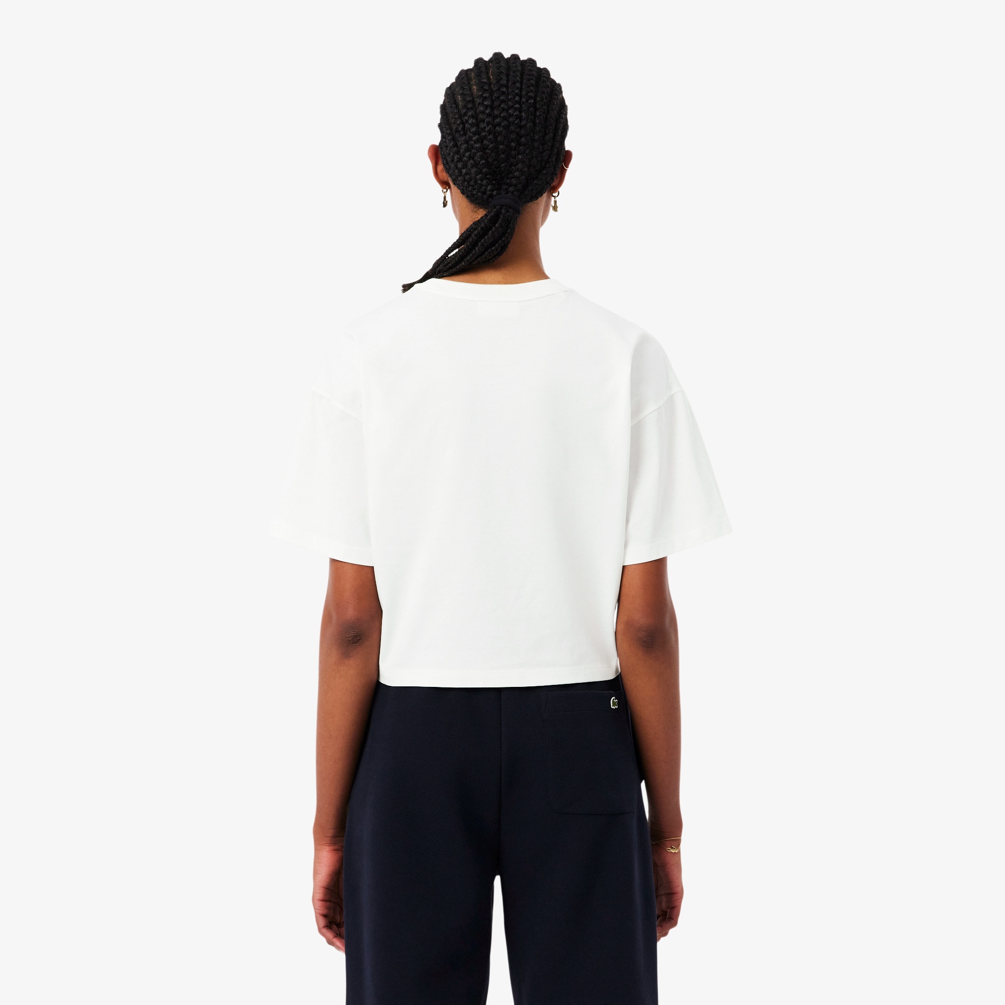 ネーム＆ワニロゴパッチクロップドTシャツ