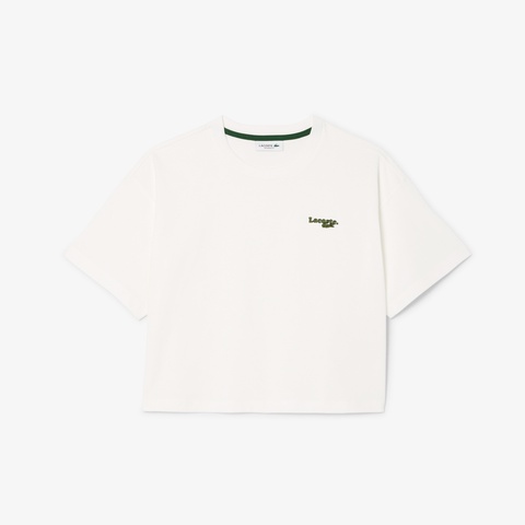 ネーム＆ワニロゴパッチクロップドTシャツ