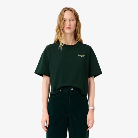 ネーム＆ワニロゴパッチクロップドTシャツ