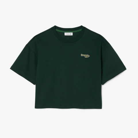 ネーム＆ワニロゴパッチクロップドTシャツ