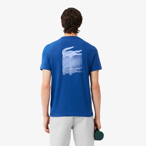 フェイドエフェクトワニロゴバックプリントウルトラドライTシャツ