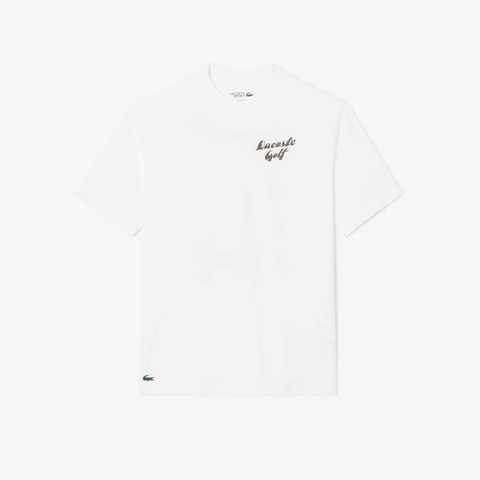 ラコステゴルフウルトラドライバックプリントTシャツ