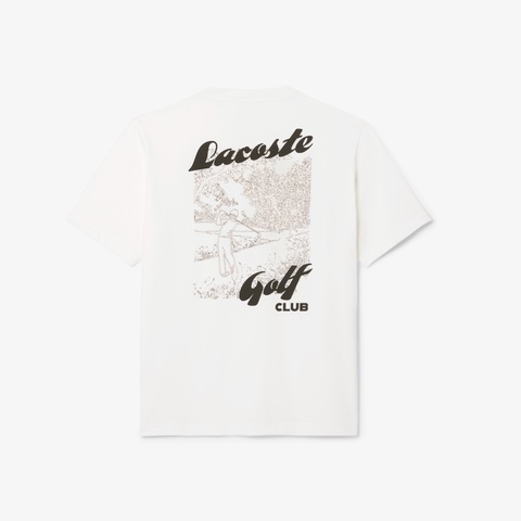 ラコステゴルフウルトラドライバックプリントTシャツ
