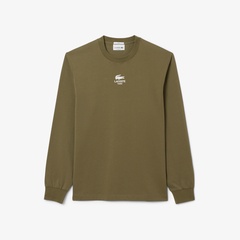 Lacoste アイボリー　長袖 ラコステ LACOSTE 比翼フロントロングスリーブポロシャツ