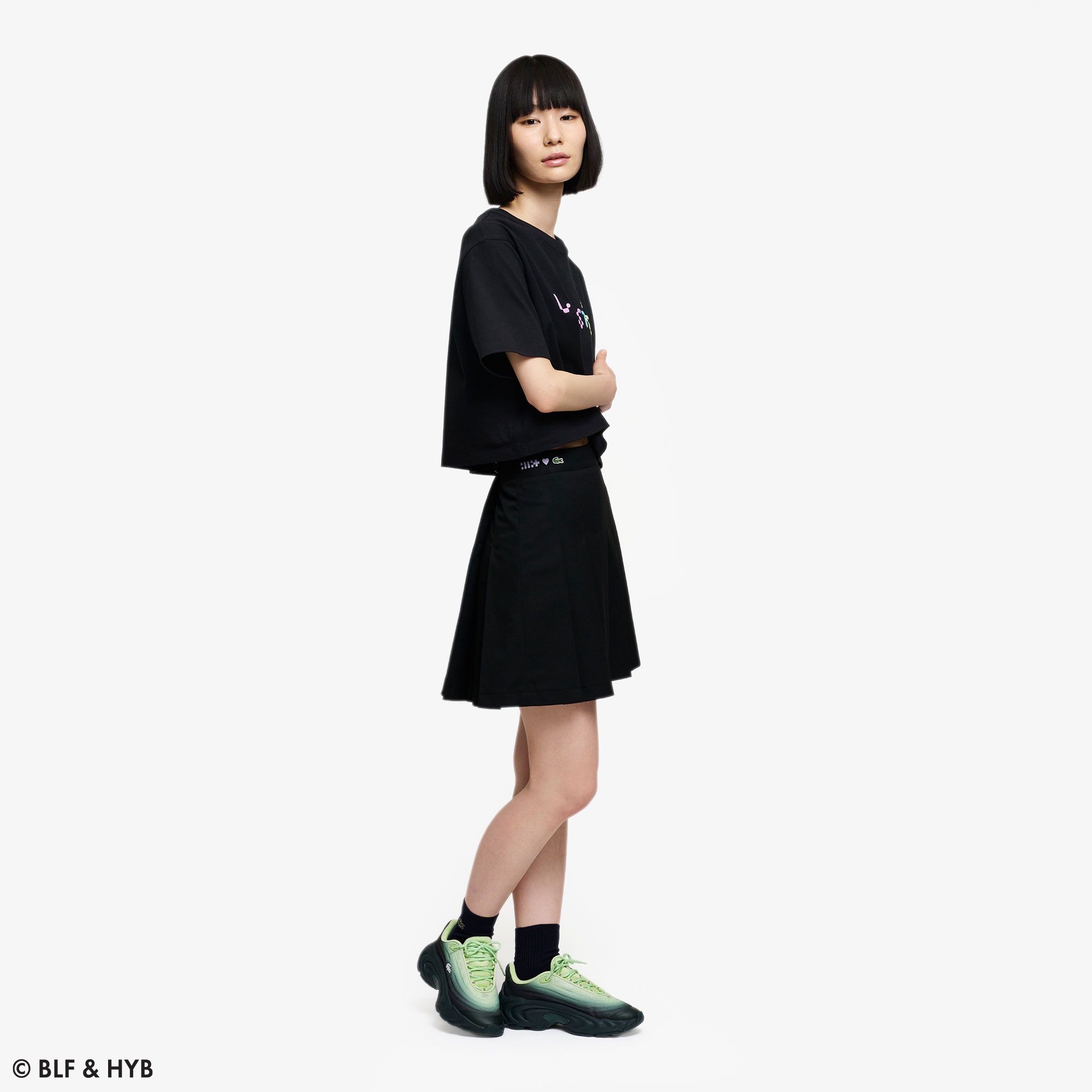 ウエストロゴ刺繍2ピーススカートパンツ