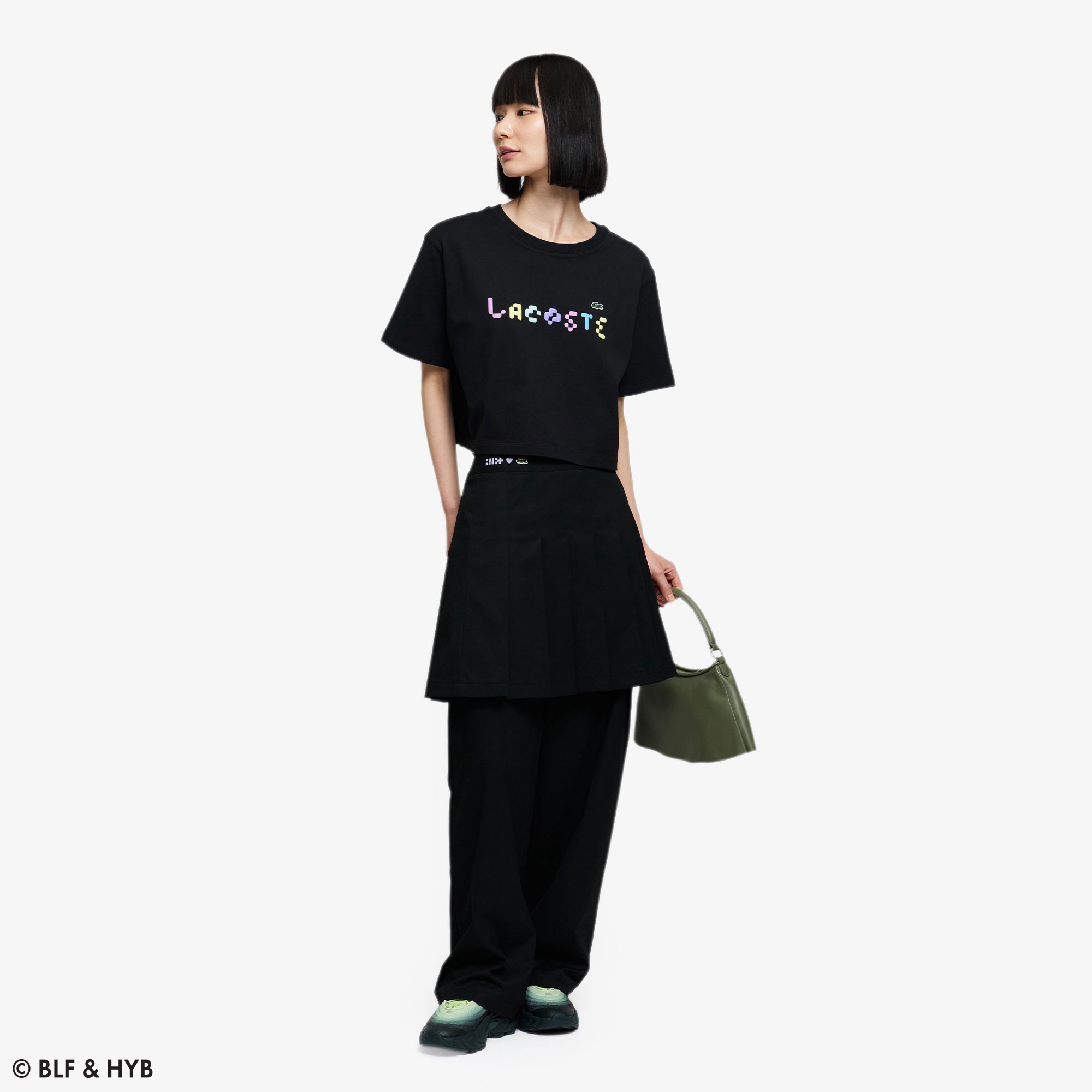 ウエストロゴ刺繍2ピーススカートパンツ